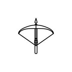 crossbow icon. Element of diving, fishing and hunting for mobile concept and web apps. Thin line icon for website design and development; app development. Premium icon