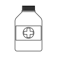 Medicine bottle isolated vector illustration graphic design