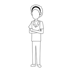 Young nurse cartoon vector illustration graphic design