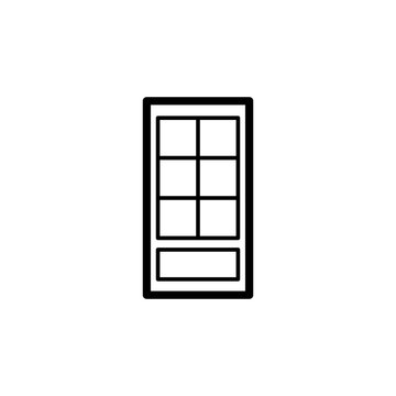 door with glass icon. Element of door, window and gate for mobile concept and web apps. Thin line icon for website design and development, app development. Premium icon