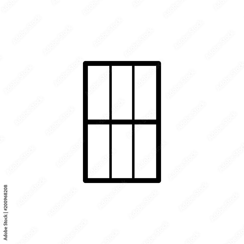 Poster wide window icon. element of door, window and gate for mobile concept and web apps. thin line icon f