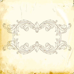 Vector baroque of vintage elements for design. 