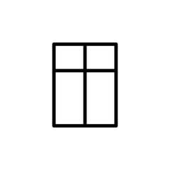 simple window icon. Element of door, window and gate for mobile concept and web apps. Thin line icon for website design and development, app development. Premium icon