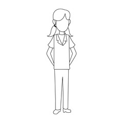 Young nurse cartoon vector illustration graphic design