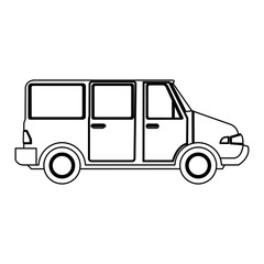 Van familiar vehicle vector illustration graphic design