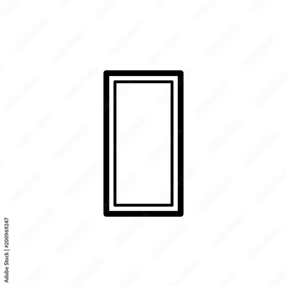 Poster simple window icon. element of door, window and gate for mobile concept and web apps. thin line icon