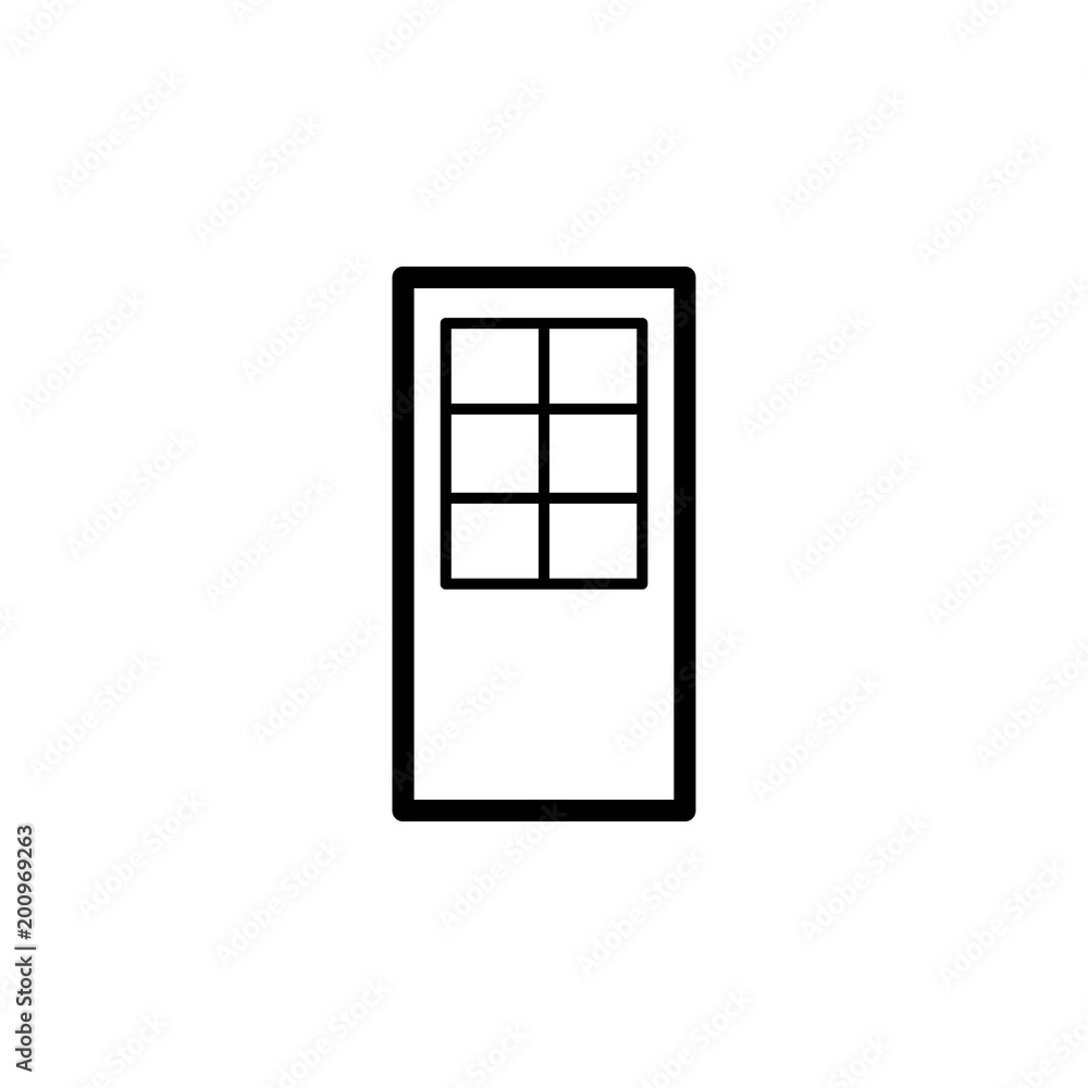 Poster door icon. element of door, window and gate for mobile concept and web apps. thin line icon for webs
