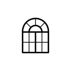 window with an arch icon. Element of door, window and gate for mobile concept and web apps. Thin line icon for website design and development, app development. Premium icon