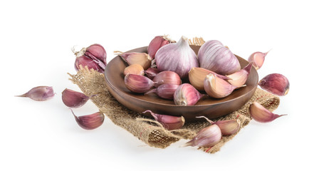 Garlic isolated on white background
