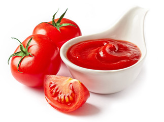 bowl of tomato sauce ketchup - obrazy, fototapety, plakaty