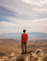 Fototapeta premium Overlooking the Vast Desert Landscape