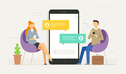 Chat messages notification on smartphone