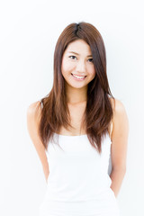 Fototapeta premium ロングヘアの女性