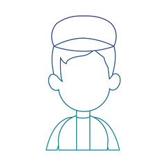 Young man faceless cartoon vector illustration graphic design