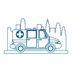 Ambulance emergency vehicle vector illustration graphic design