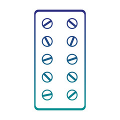 Drugs on tablet vector illustration graphic design