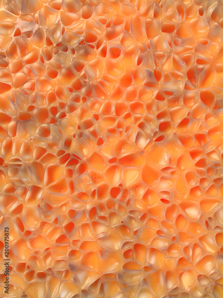 Aufkleber Abstract geometrical science concept. Organic voronoi pattern. 3d rendering