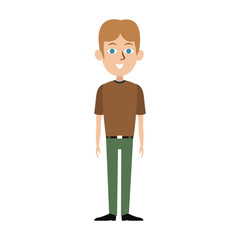 Young man with casual clothes vector illustration graphic design