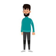 Young man cartoon vector illustration graphic design