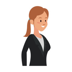 Executive business woman cartoon vector illustration graphic design