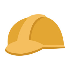 Helmet worker isolated vector illustration graphic design