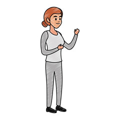 Young woman cartoon vector illustration graphic design