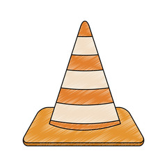 Construction traffic cone vector illustration graphic design