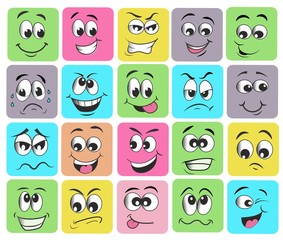 Obraz premium emotion set. emoji set. vector illustration
