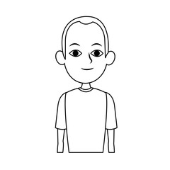 Young man with casual clothes vector illustration graphic design