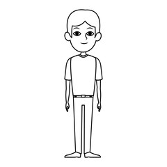 Young man with casual clothes vector illustration graphic design