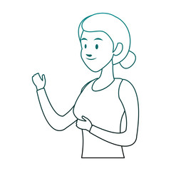 Young woman cartoon vector illustration graphic design