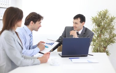 business team discusses work plan