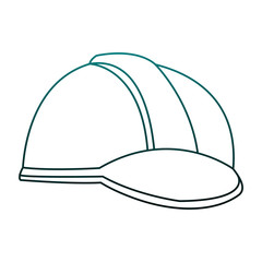 Helmet worker isolated vector illustration graphic design