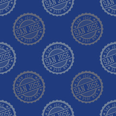 San Jose seamless pattern. Seamless badge pattern, backdrop for your design.
