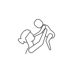 mother holds a baby in her arms icon. Element of mother day for mobile concept and web apps. Thin line  icon for website design and development; app development. Premium icon