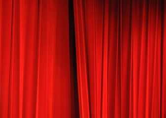Red curtain details