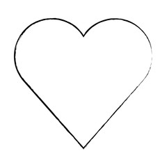 sketch of heart icon over white background, vector illustration