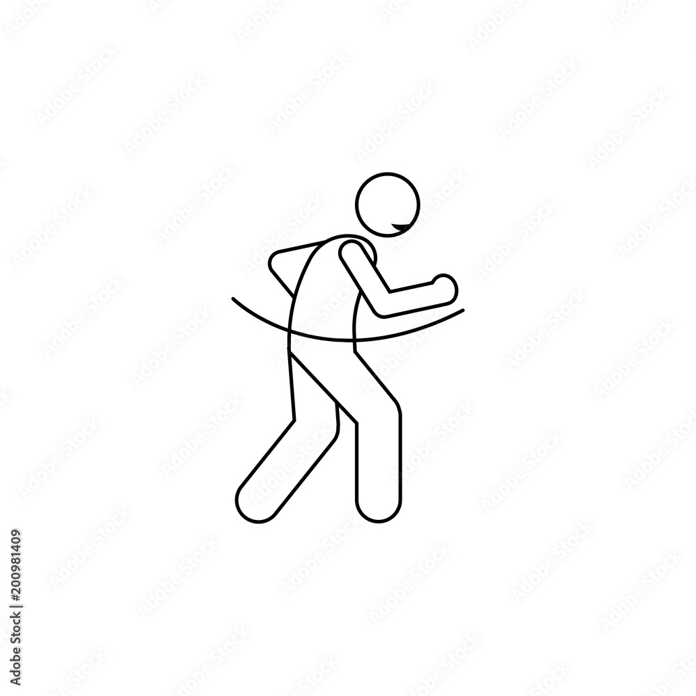 Poster punch icon. element of people celebrating for mobile concept and web apps. thin line icon for websit