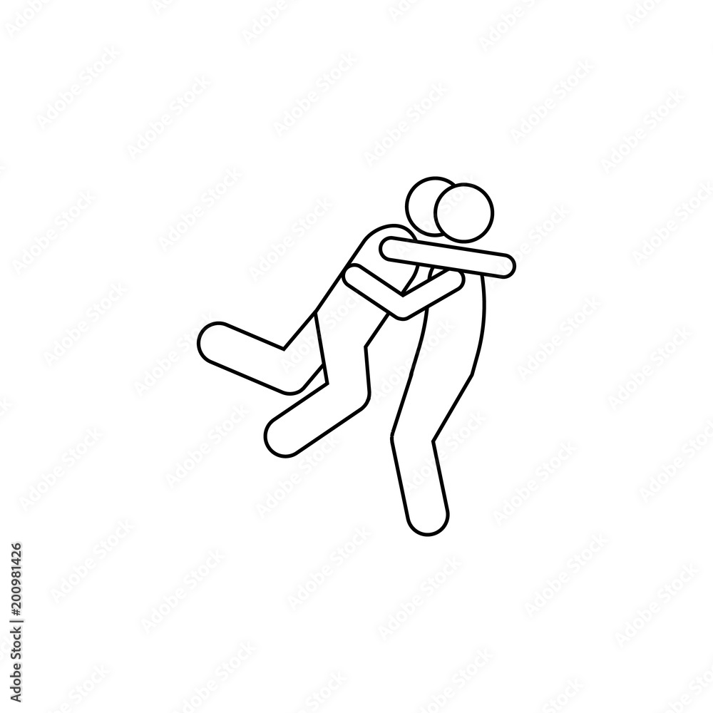 Poster embrace icon. element of people celebrating for mobile concept and web apps. thin line icon for webs
