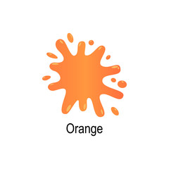 splash of orange juice icon. Element of colored splash illustration. Premium quality graphic design icon. Signs and symbols collection icon for websites, web design, mobile app