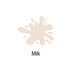 a splash of milk icon. Element of colored splash illustration. Premium quality graphic design icon. Signs and symbols collection icon for websites, web design, mobile app