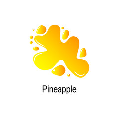 spray of pineapple juice icon. Element of colored splash illustration. Premium quality graphic design icon. Signs and symbols collection icon for websites, web design, mobile app