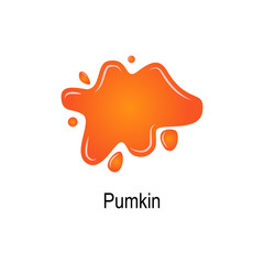 splash of pumpkin juice icon. Element of colored splash illustration. Premium quality graphic design icon. Signs and symbols collection icon for websites, web design, mobile app