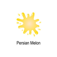 spike of Persian melon juice icon. Element of colored splash illustration. Premium quality graphic design icon. Signs and symbols collection icon for websites, web design