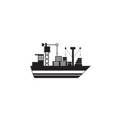 Obraz premium cargo Ship icon. Element of ship illustration. Premium quality graphic design icon. Signs and symbols collection icon for websites, web design, mobile app