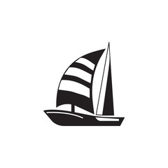 sailing yacht icon. Element of ship illustration. Premium quality graphic design icon. Signs and symbols collection icon for websites, web design, mobile app