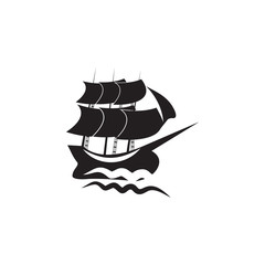 sailboat in the sea icon. Element of ship illustration. Premium quality graphic design icon. Signs and symbols collection icon for websites, web design, mobile app
