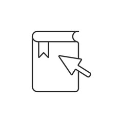 Book mouse cursor icon. Simple element illustration. Book mouse cursor symbol design template. Can be used for web and mobile