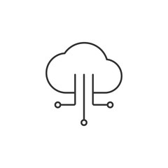 Cloud IOT Internet of Things icon. Simple element illustration. Cloud IOT Internet of Things symbol design template. Can be used for web and mobile