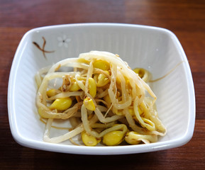 Korean sprouts food,Eat vegetables with various sauces together with rice